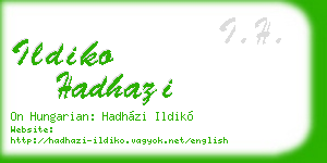 ildiko hadhazi business card